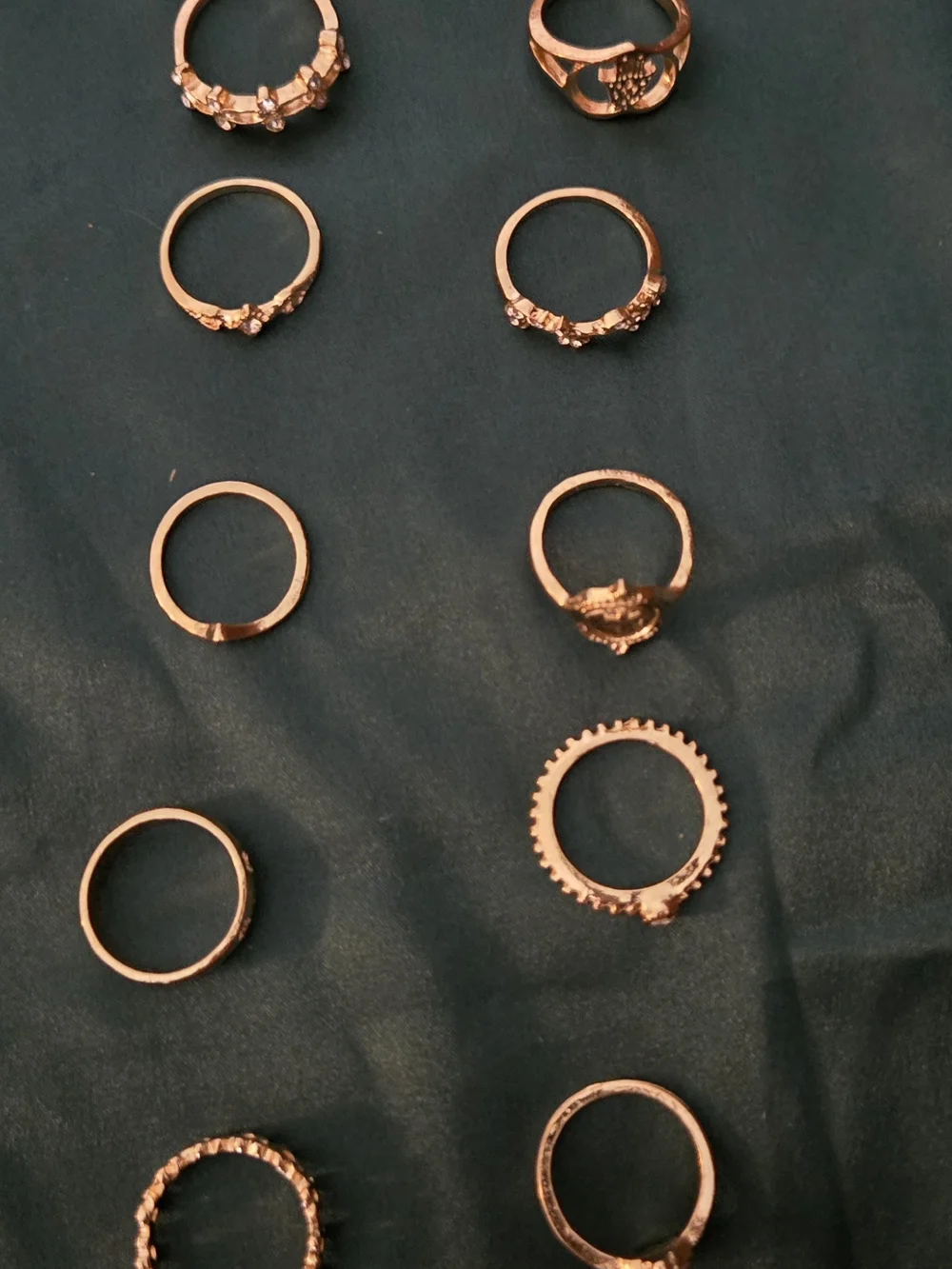 Gold-Tone Mixed Stackable Rings Set, Lot Of 120